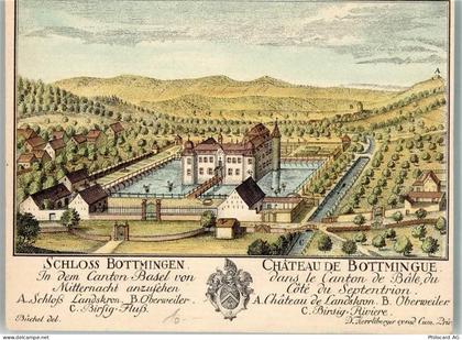 4103 Bottmingen Gebrauchsspuren Schloss Lithographie - 10686553