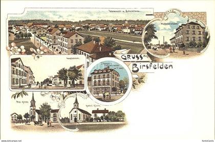 Birsfelden mit Hauptstrasse Repro