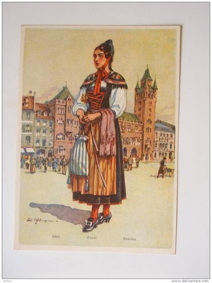 Costumes Suisses  Basle Basel Basilea    - cca 1940´s  VF   D33380
