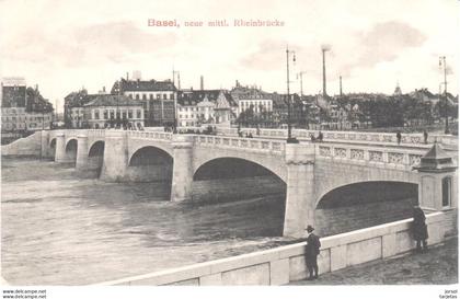 POSTAL   BASEL (BASILEA)  SUIZA  -NEUE MITTLERE RHEINBRüCKE