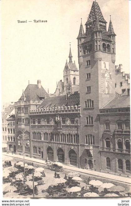 POSTAL   BASEL (BASILEA)  SUIZA  -RATHAUS