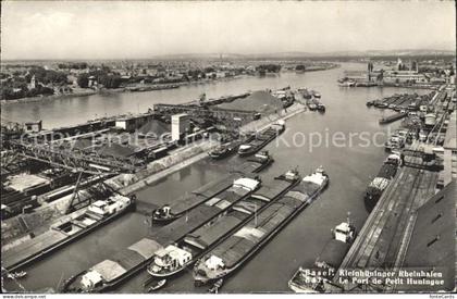 Bale Port de Petit Huningue Kleinhueninger Rheinhafen Frachtkahn Binnenschifffah