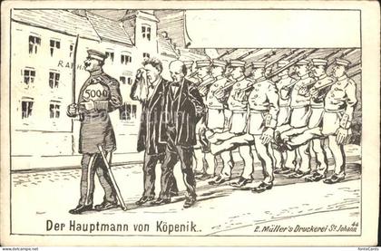 Basel BS Hauptmann von Koepenick Kuenstlerkarte