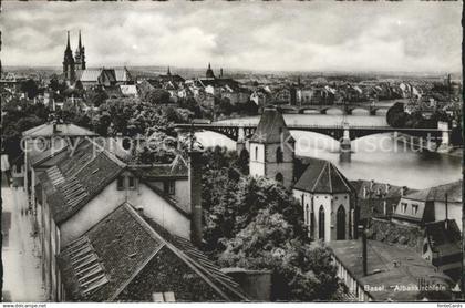 Basel BS mit Bruecken und Albankirchlein