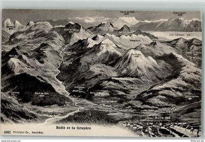 1630 Bulle Gebrauchsspuren Vogelschau Gruyere - 10583800