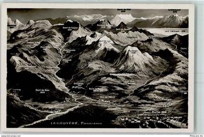 1630 Bulle - Orientierungskartte Lagruyere - 10391800