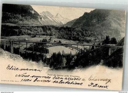 1637 Charmey Gruyère 1902 Foto AK Pont de Javroz - 38211520