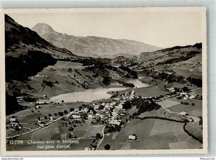 1637 Charmey Gruyère Foto AK Fliegeraufnahme - 38194955