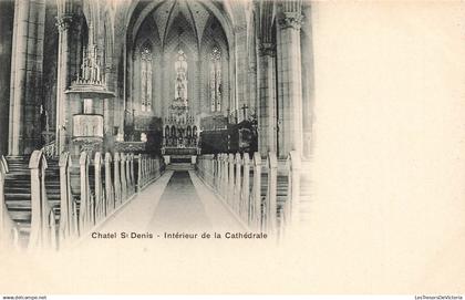 [-5%] SUISSE - Châtel Saint Denis - Intérieur de la Cathédrale - Autel - Carte Postale Ancienne