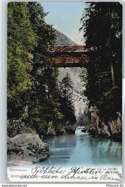 1669 Montbovon Les Cases Gebrauchsspuren Pont sur la Sarine - 50698917