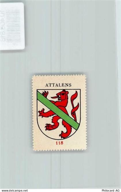 1616 Attalens Vuarat - Vignette Wappen Kaffee Hag ca 1920-1940 Löwe - 10408818