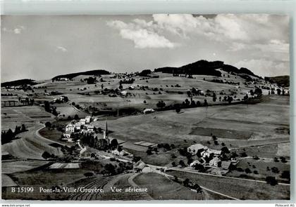 1649 Pont-la-Ville Karte beschädigt Fliegeraufnahme - 13150459