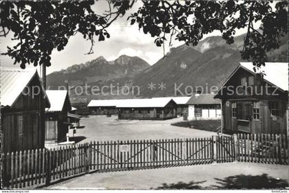 Gruyeres FR Camp de Grandvillard Dents de Broc du Chamois et de Bourgoz