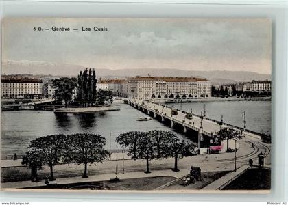 1200 Genève Genf - Les Quais Brücke Pferdekutsche Strassenbahnen Persone... - 12115133
