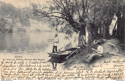 GENÈVE - Au bord du Rhône - Sentier des Saules - Ed. Jullien Frères 2136