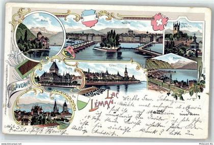 Genfersee Lac Leman 1901 Lithographie - 51736148