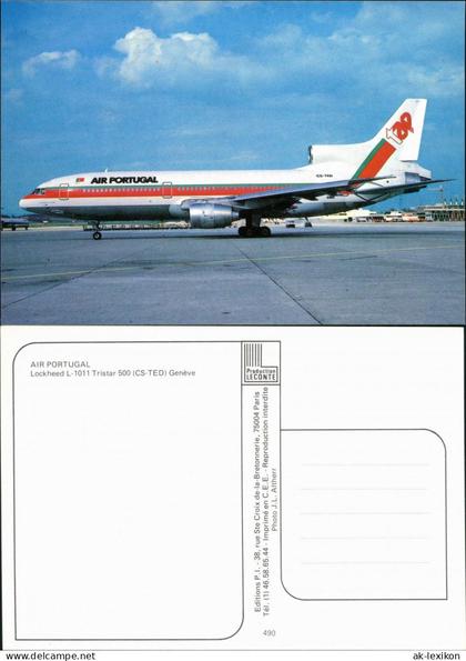 Genf Genève Flugzeug "Air Portugal  Lockheed L-1011 Tristar 500  Flughafen 1985
