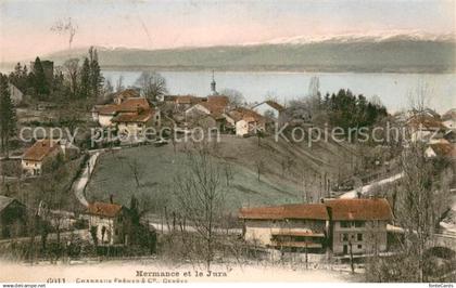 Hermance GE et le Jura Vue generale