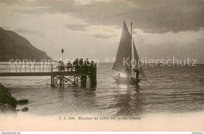 Lac Leman Genfersee GE Coucher de soleil sur le lac Leman