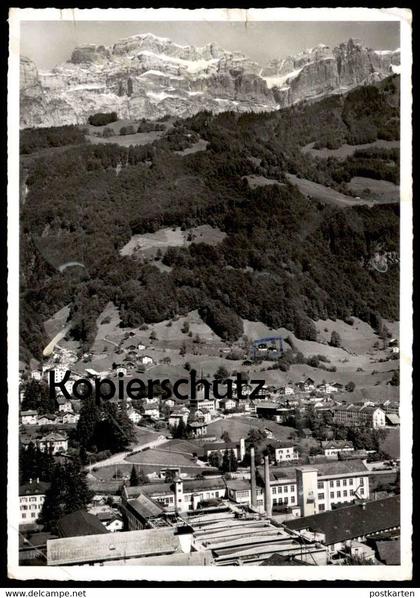 ALTE POSTKARTE HÄTZINGEN TUCHFABRIK MIT LUCHSINGEN GLARUS cpa postcard Ansichtskarte AK