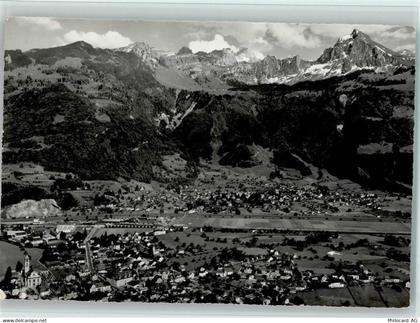 8752 Näfels - Mollis Fronalpstock Mürtschenstock Luftaufnahme Feldpost F... - 11051409