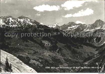 Matt Blick auf Weissenberge Alpenpanorama