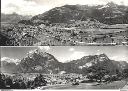 Naefels Gesamtansicht mit Alpenpanorama