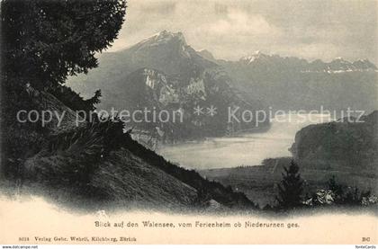 Niederurnen Blick auf den Walensee vom Ferienheim Alpenpanorama