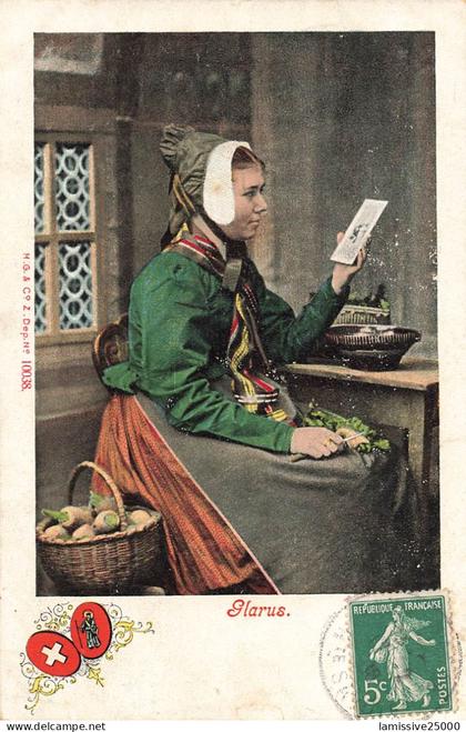 SUISSE glaris costume folklore