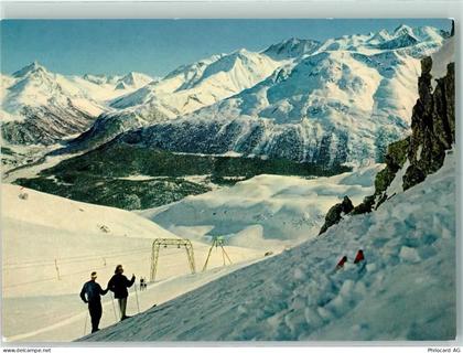 7505 Celerina/Schlarigna - Skilift Saluver Blick auf Pontresina und Bern... - 10287256
