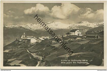 Feldis im Domleschg - Blick gegen den Segnespass - Foto-AK gel. 1935