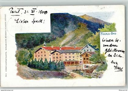 7235 Fideris Künstlerkarte 1901 Bad sign Beurmann E. - 13116919