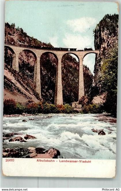 7477 Filisur Foto AK Eisenbahn Albulabahn Landwasserviadukt - 38025281