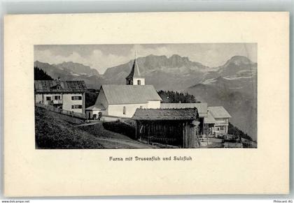 7232 Furna 1909 Foto AK Kirche Drusenfluh Sulzfluh - 14001083