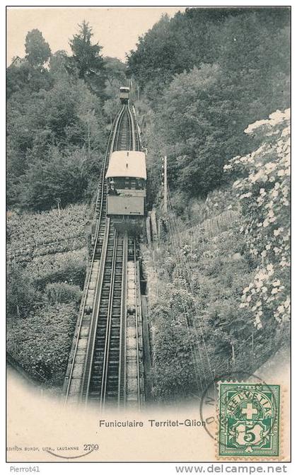 SUISSE  - Funiculaire TERRITET - GLION