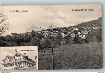 7307 Jenins 1912 Foto AK Gasthaus zur Bünde - 13597819