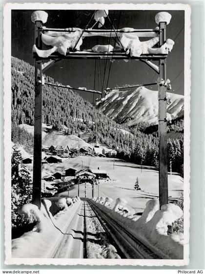 7057 Langwies Gebrauchsspuren Winter Lift vom Viadukt aus - 10603402