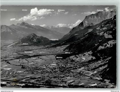 7208 Malans GR - Malans-Jenins-Maienfeld gegen die Luziensteig - 10157096