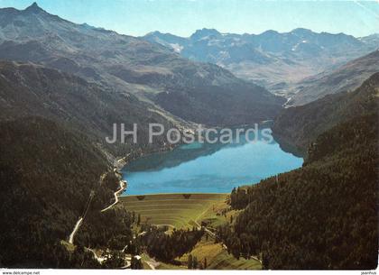 Stausee Marmorera am Julierpass 1700 m gegen Piz Nair und Piz Grevasalvas - 1974 - Switzerland - used