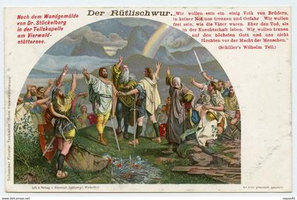 Suisse.der Rütlischwur.mythe fondateur de la Suisse et est considéré comme monument national.légende.