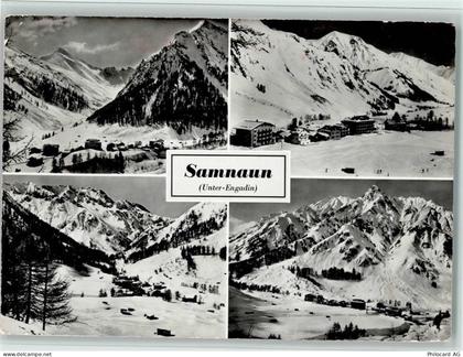 7563 Samnaun Dorf - Unter-Engadin 4-Bildkarte Winter - 11058161