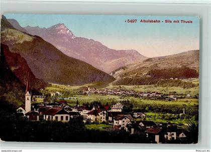 7515 Sils/Segl Baselgia 1912 - Albulabahn Sils mit Thusis - 11085410