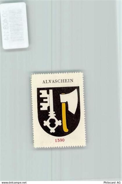 7451 Alvaschein - Vignette Wappen Kaffee Hag ca 1920-1940 Schlüssel Axt... - 10408114