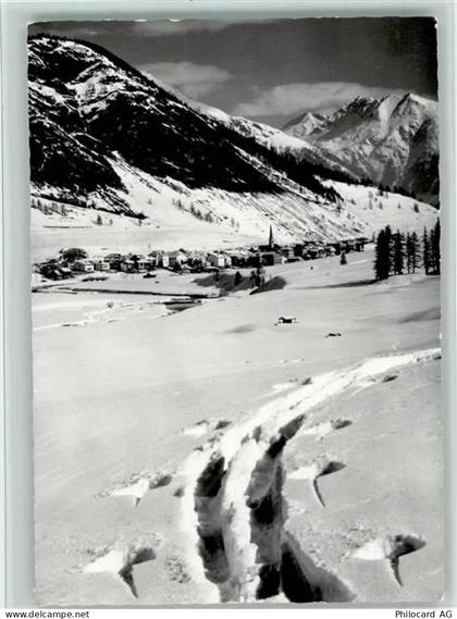 7525 S-chanf - Blick nach S-chanf Gesamtansicht Winteraufnahme - 10156028