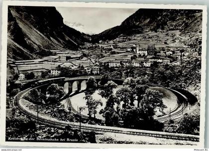 7743 Brusio Foto AK Kreisbrücke Berninabahn Eisenbahn - 10686688