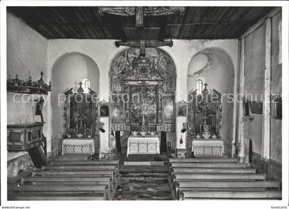 Alvaschein Inneres der Karolingischen Kirche St. Peter zu Mistail