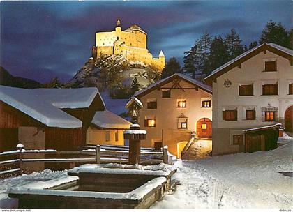 Carte Postale - Suisse - GR Grisons - Engadin - Schloss Tarasp bei Nacht - Hiver - Neige - CPM - Carte Neuve - Voir Scan