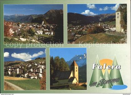 Falera Panorama im Sommer Kirche