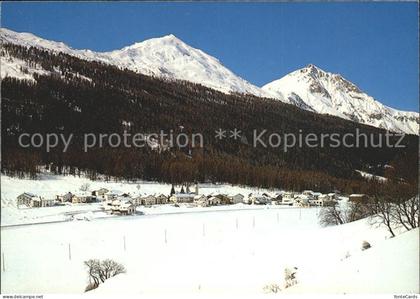 Fuldera mit Piz d Oro und Piz d'Aint