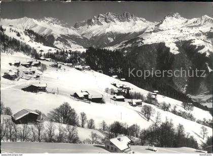 Furna Blick gegen Drusenfluh und Sulzfluh Alpenpanorama